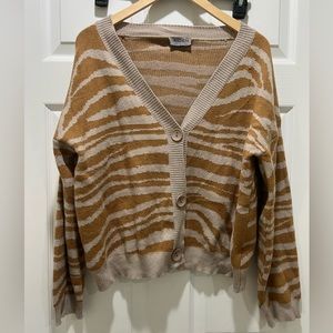 aiden zebra print cardigan animal print